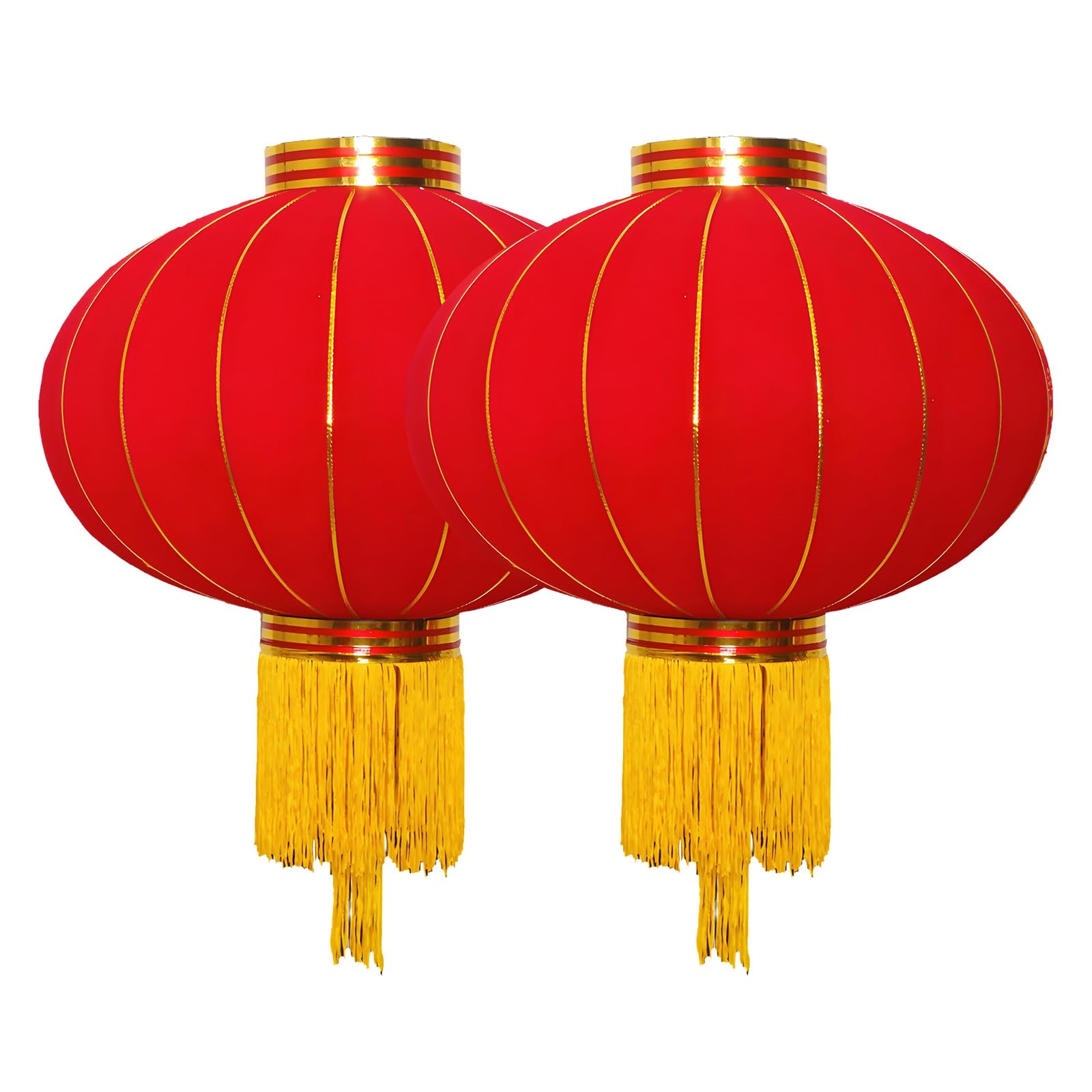 SBZIOJHDR Chinese-style lanterns, Large Chinese Lantern with Tassels, Traditional Hanging Decorations, Lucky(80#2pcs)