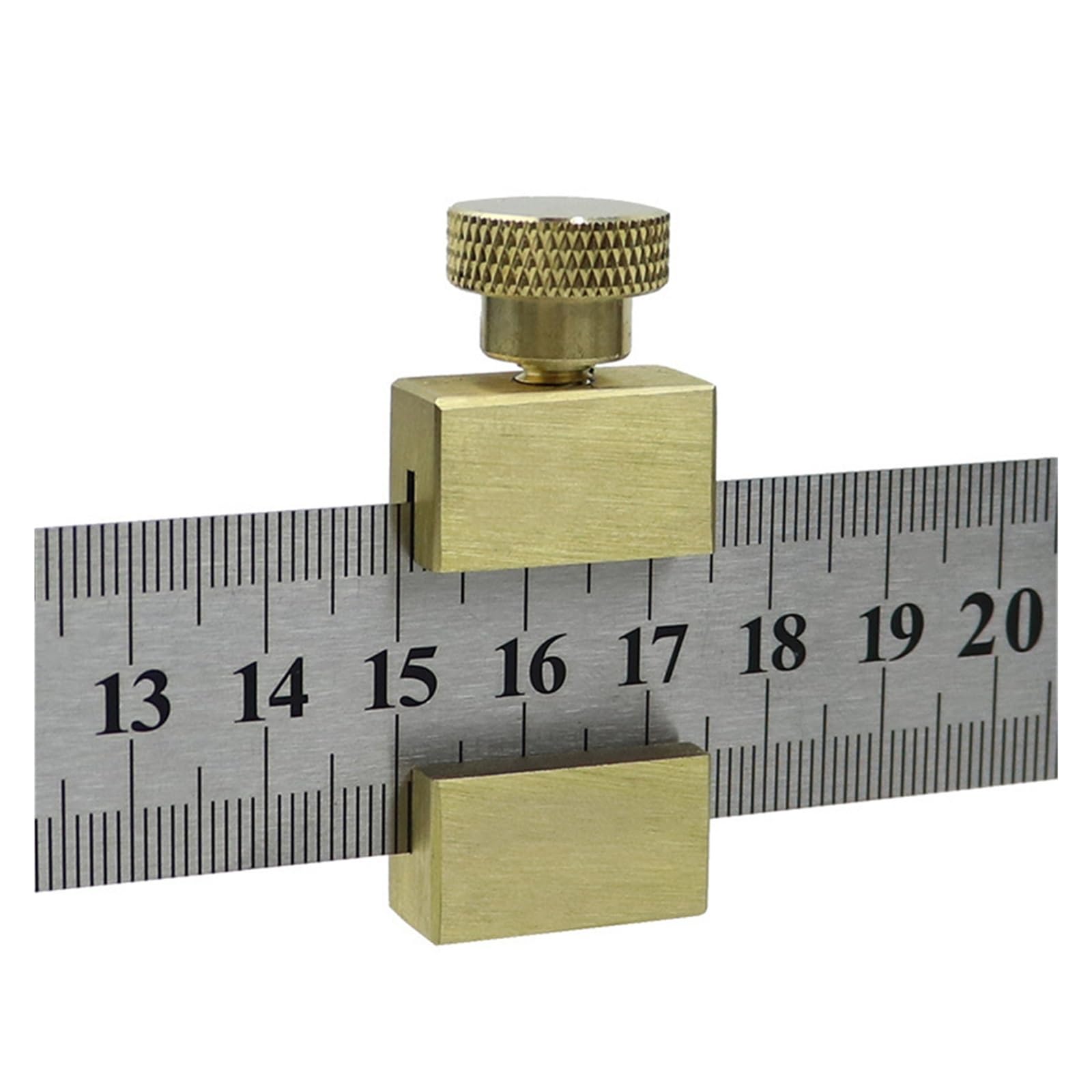 Mnmioio With Ruler Gauge Block Set, Woodworking Ruler, Limit Block Architect Drafting Rulers Positioner Locators, Measuring Gauge Stop Craftsmen Machinist(With Ruler)