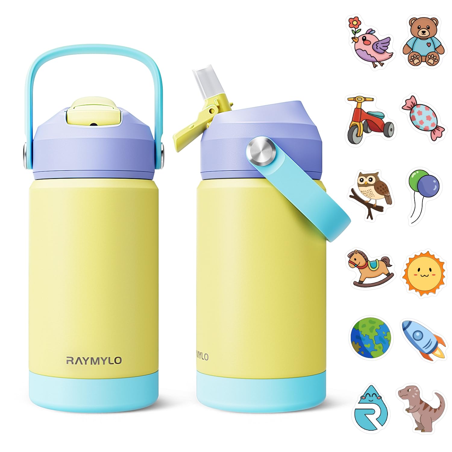 Toddler Water Bottle Stainless Steel Insulated 12 oz Kids Water Bottle for School Boys Girls Toddler cups with
