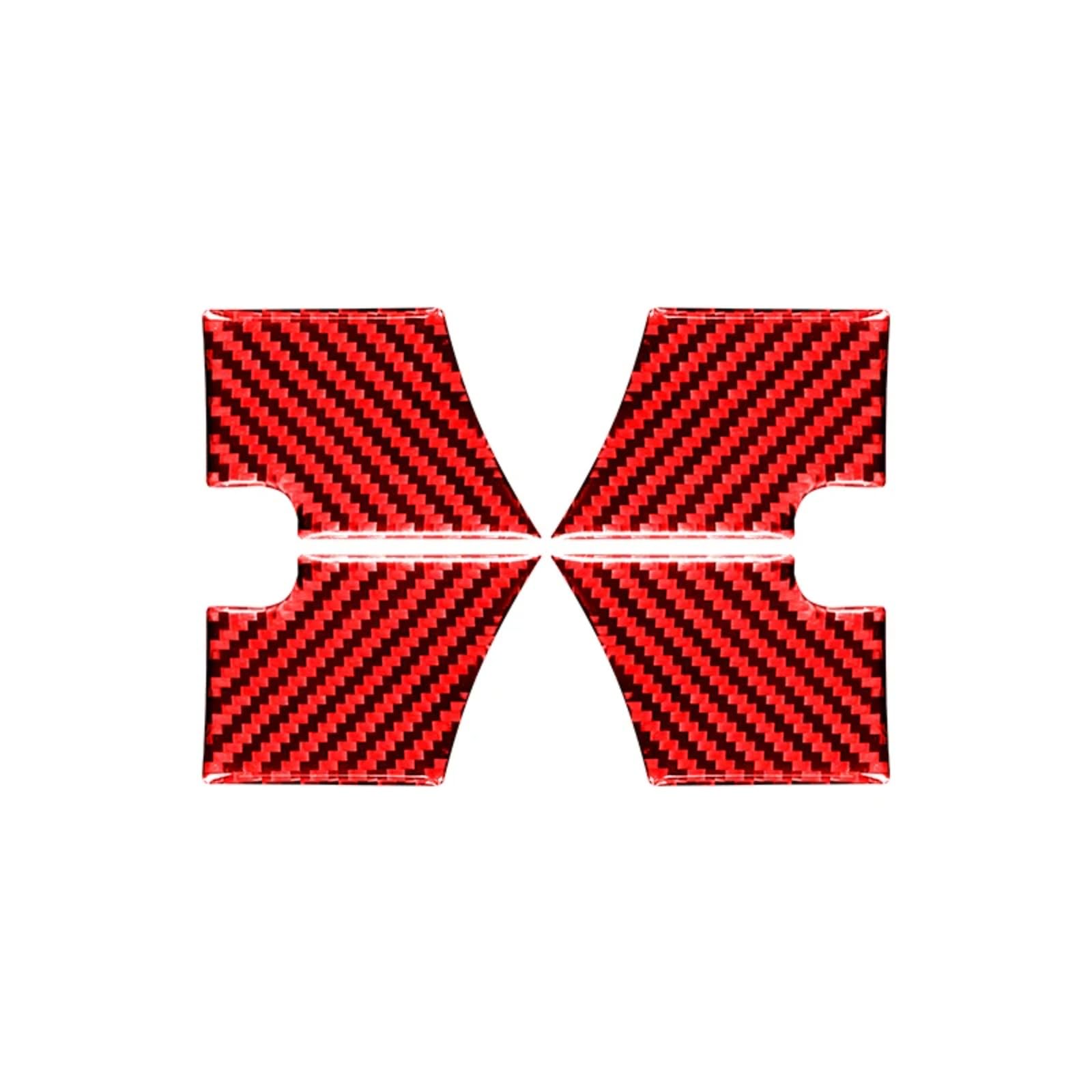 Car Interior Moulding Trim for Explorer 2013-2019 Car Accessories Interior Car Innor Door Bowl Patch Decoration Frame Trim Sticker Decal(Red)