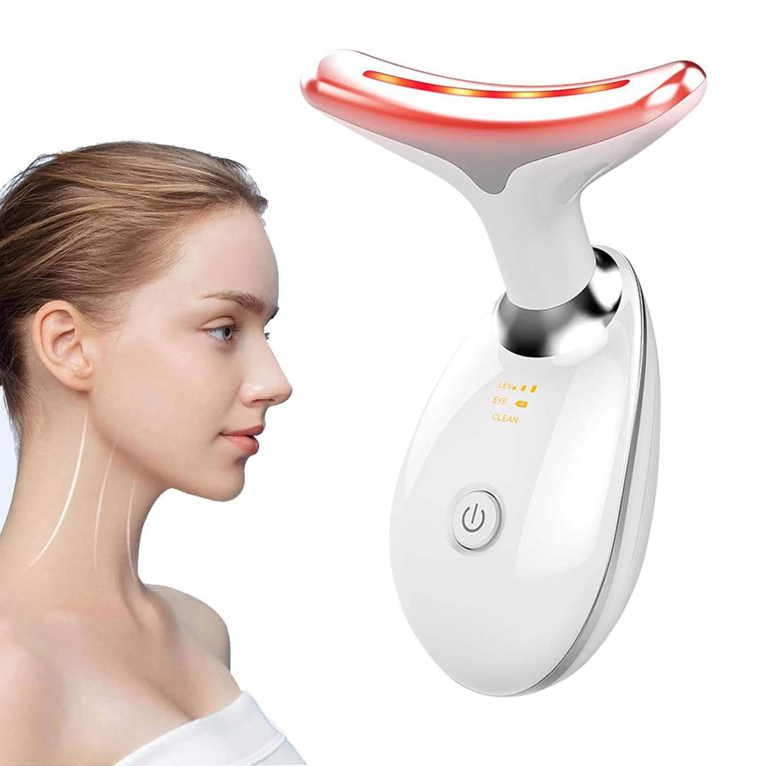 Interior Masajeador Facial Electrico Cara Masaje: Antiarrugas y belleza con Calefacción de 45℃ Aparatos Faciales para Antienvejecimiento, Lifting y Reafirmación de La Piel Flácida