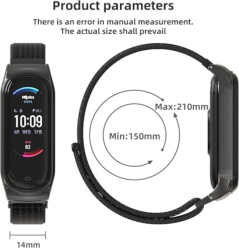 Miniatura 4 de MIJOBS Correa para Amazfit Band 5 Correa de repuesto de nailon para reloj Pulsera inteligente Accesorios para Amazfit 5 Fit Band
