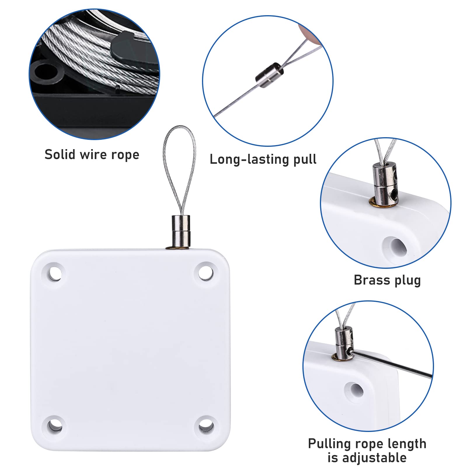 Chiudiporta Automatico Senza Foratura - 3 Pezzi Con Cordoncino Per Porte Scorrevoli E Interne (500g, 800g, 1000g) - Foto 10