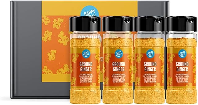 Amazon Brand - Happy Belly - Ground Ginger, 4x28g