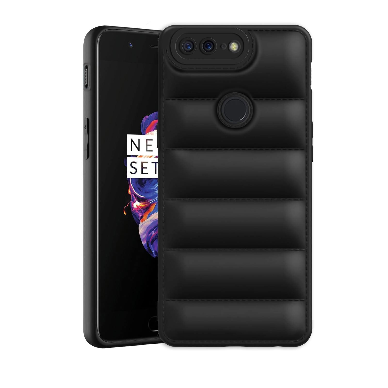 Plus Puffer Case Camera Protection Soft Back Cover for OnePlus 5T - Black (B0CTFKX1HD) Amazon Price History, Amazon Price Tracker