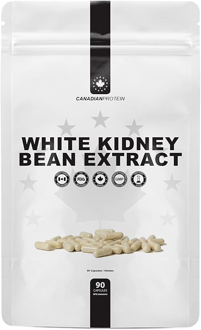 Canadian Protein White Kidney Bean Extract 500mg Capsules 90 Capsules Carb Blocker & Starch