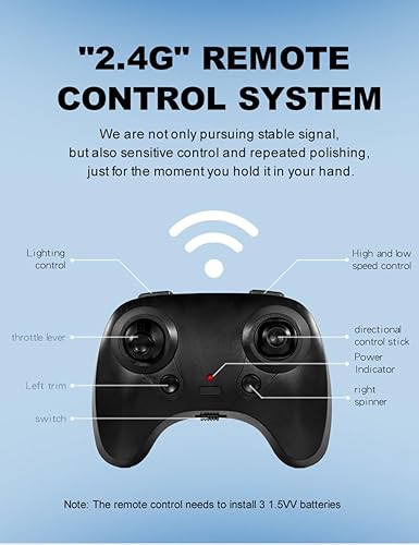 Miniatura 8 de Avión de control remoto F-22 Raptor, avión RC 2.4GHz con giro inteligente/Luces LED/3 Baterías recargables, avión de ala delta de espuma RC