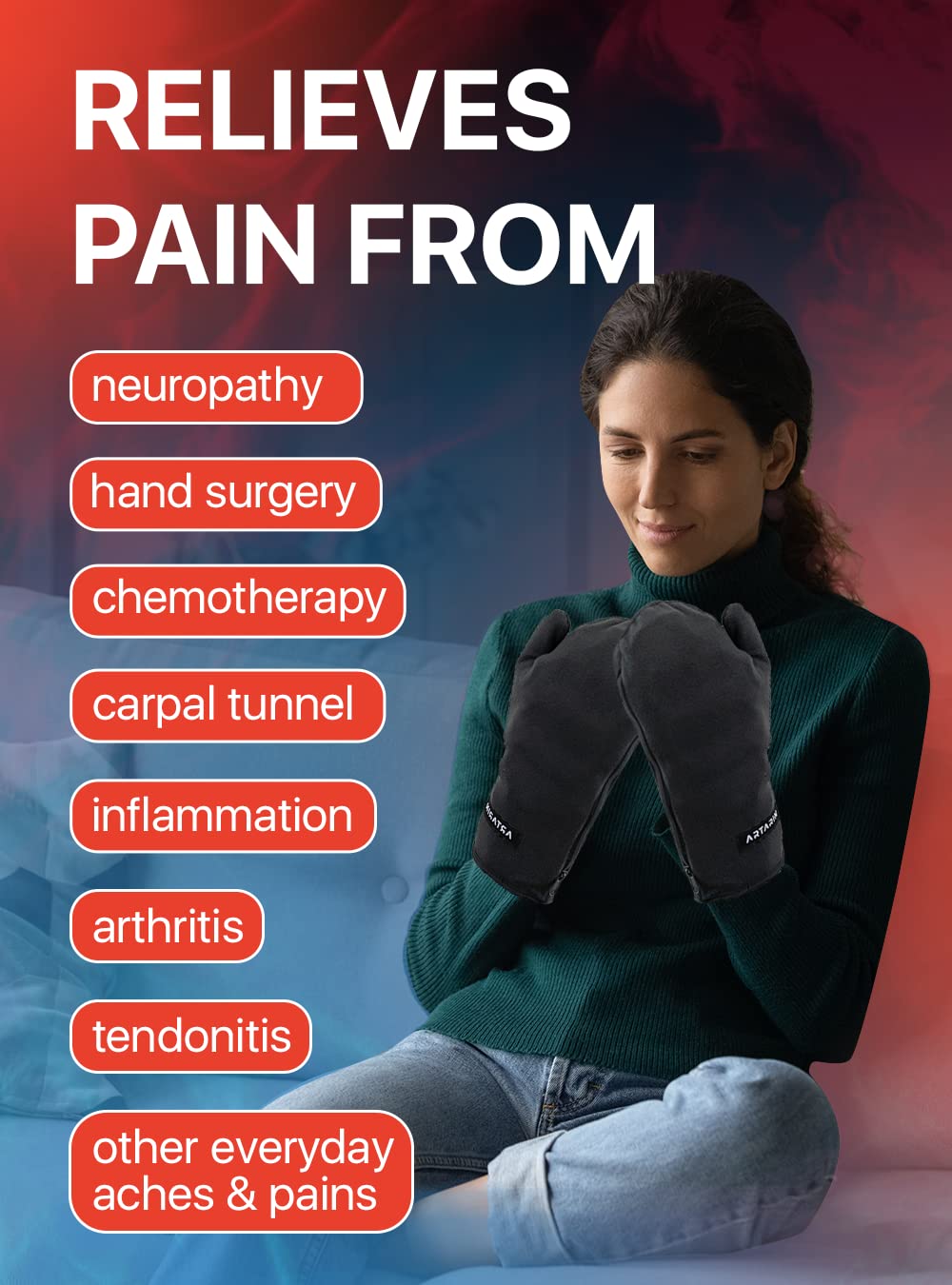 {New} Hot and Cold Hand Therapy Gloves Reusable Gel Ice Pack