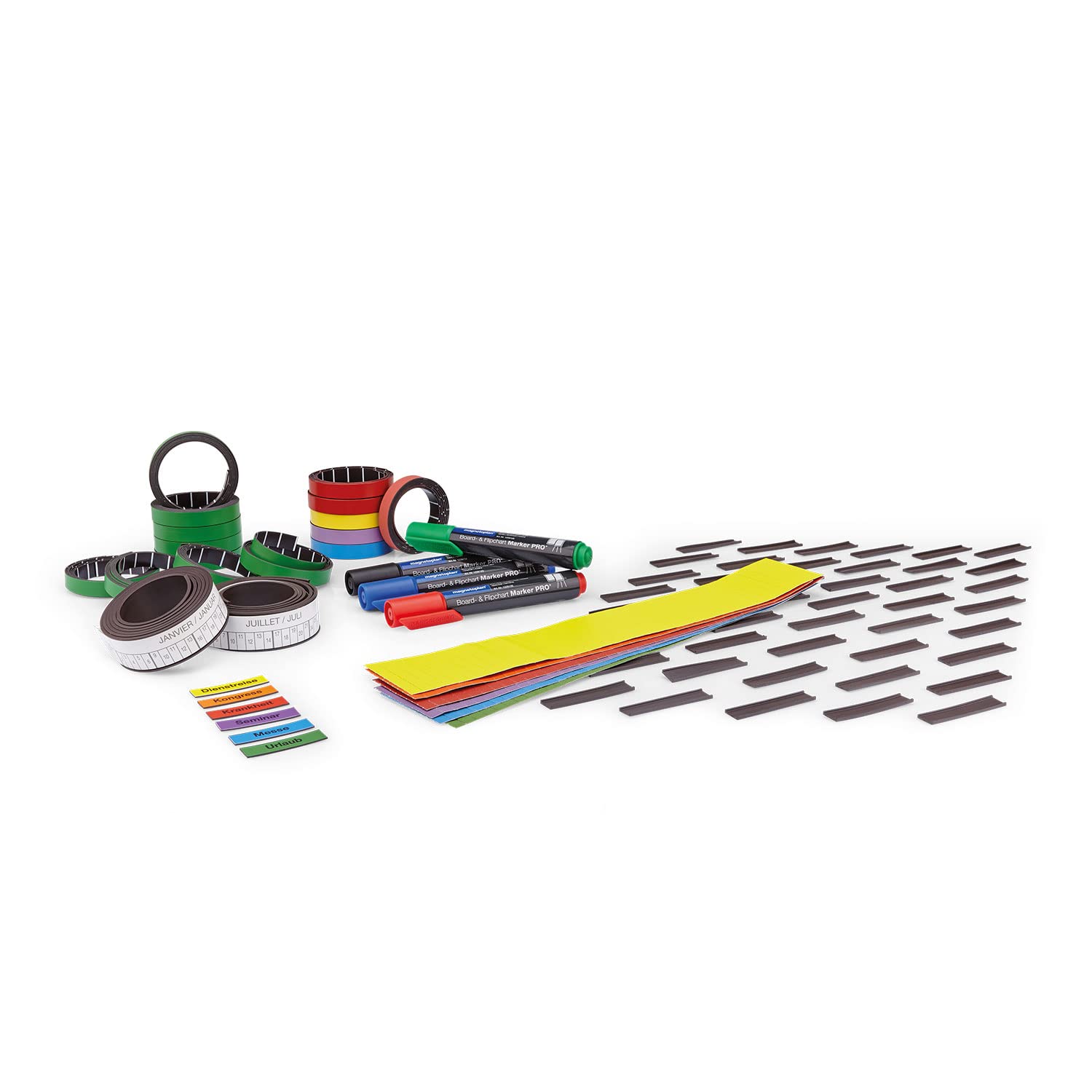 magnetoplan | Set lavagna per planning annuale | settimana di 7 giorni | per 80 collaboratori