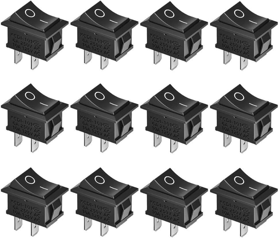 DIYhz SPST On/off Mini Boat Rocker Switches 3A/250V 20-pack DIYhz 20pcs ...