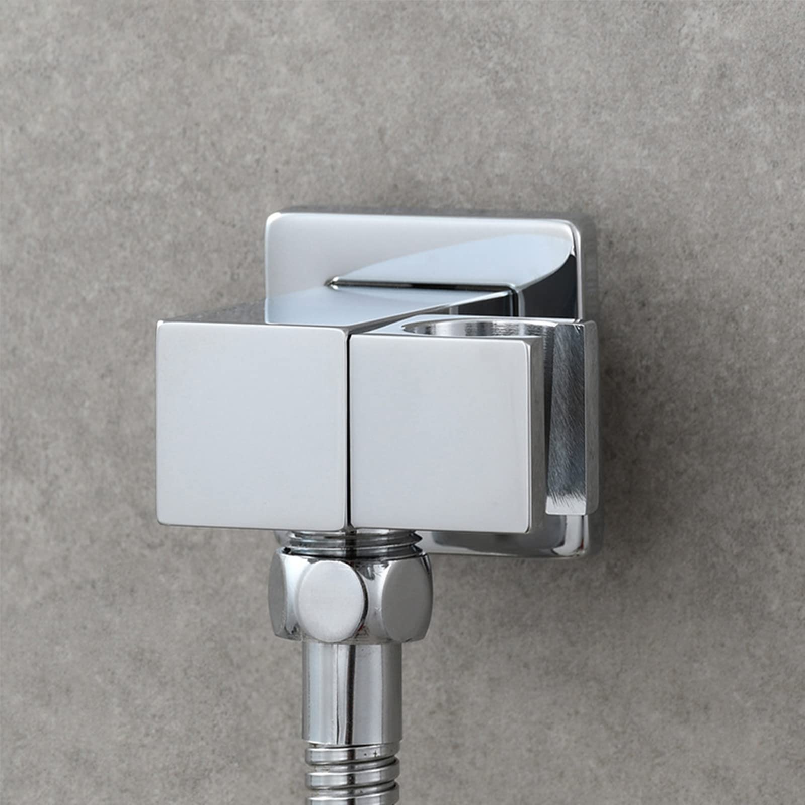 Duschkopfhalter, Quadratische, An Der Wand Montierte, Verstellbare Handbrausehalterung, Handbrausehalter Aus Massivem Messing,Schwarz