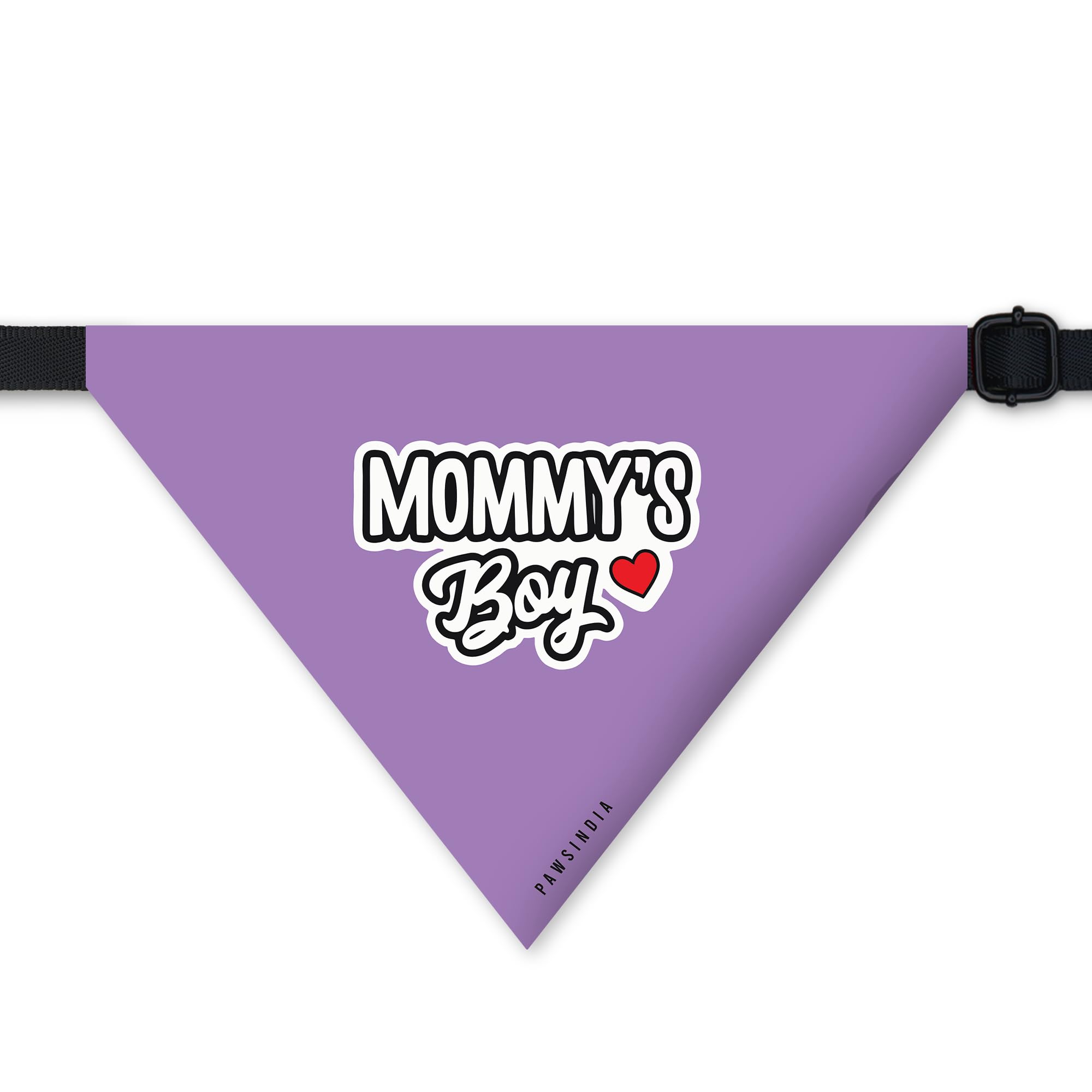 PawsIndia Dog Bandana with Collar Small Medium Large Dogs & Cats 100% Adjustable with Buckle Stretchable Fabric, Mommys Boy (B0DFTRVL39) Amazon Price History, Amazon Price Tracker