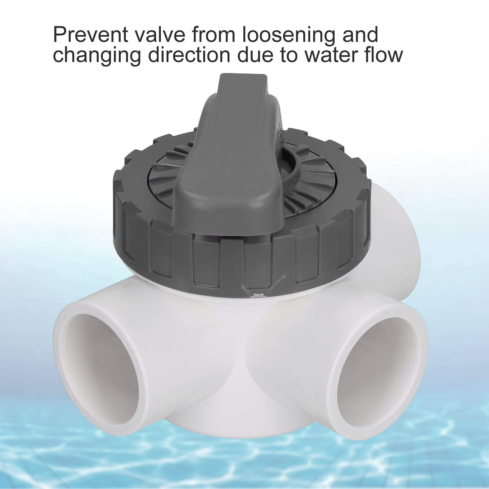 Valvola Deviatrice, Valvola per Piscina a 3 Vie, Deviatore per Piscina Spa, Sostituzione Valvola per Piscina, Sdoppiatore per Tubo a 3 Vie, Valvola in PVC, Adattatore di Scarico