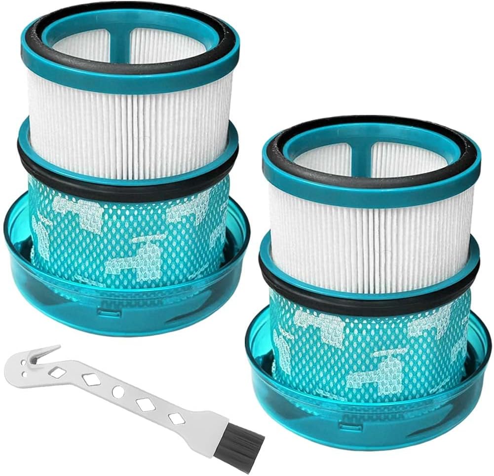 2-Pack Replacement Filters Compatible with Dyson V16 Piston Animal Cordless Vacuum, Washable & Reusable HEPA Filter Set with Cleaning Brush, High Suction Performance Part for Pet Hair & Dust
