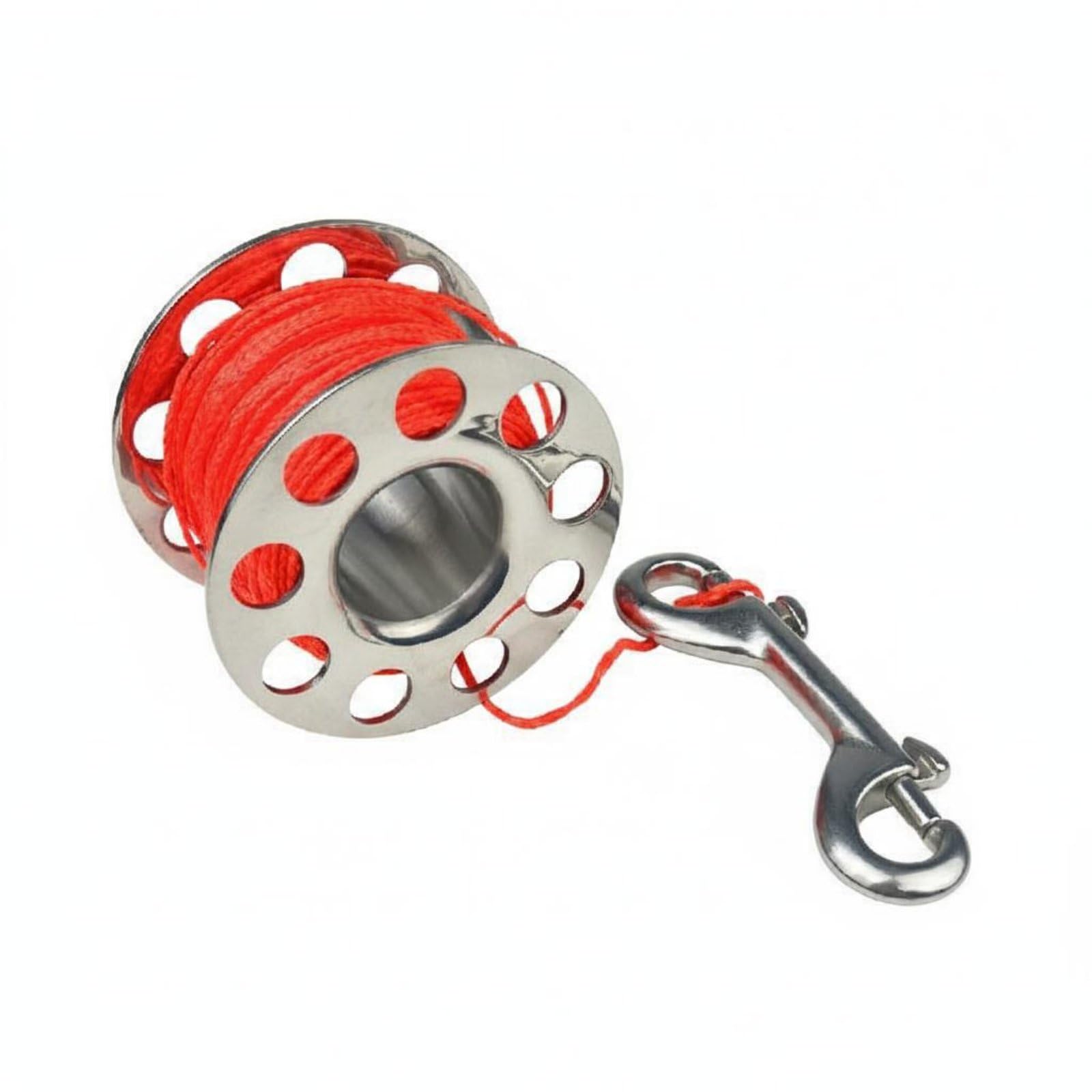 Mulinello Subacqueo Mulinello Boa Subacquea Bobina Sub Scuba Reel con Doppio Moschettone per Aggancio Semplice E Controllo Del Filo in Nylon Struttura