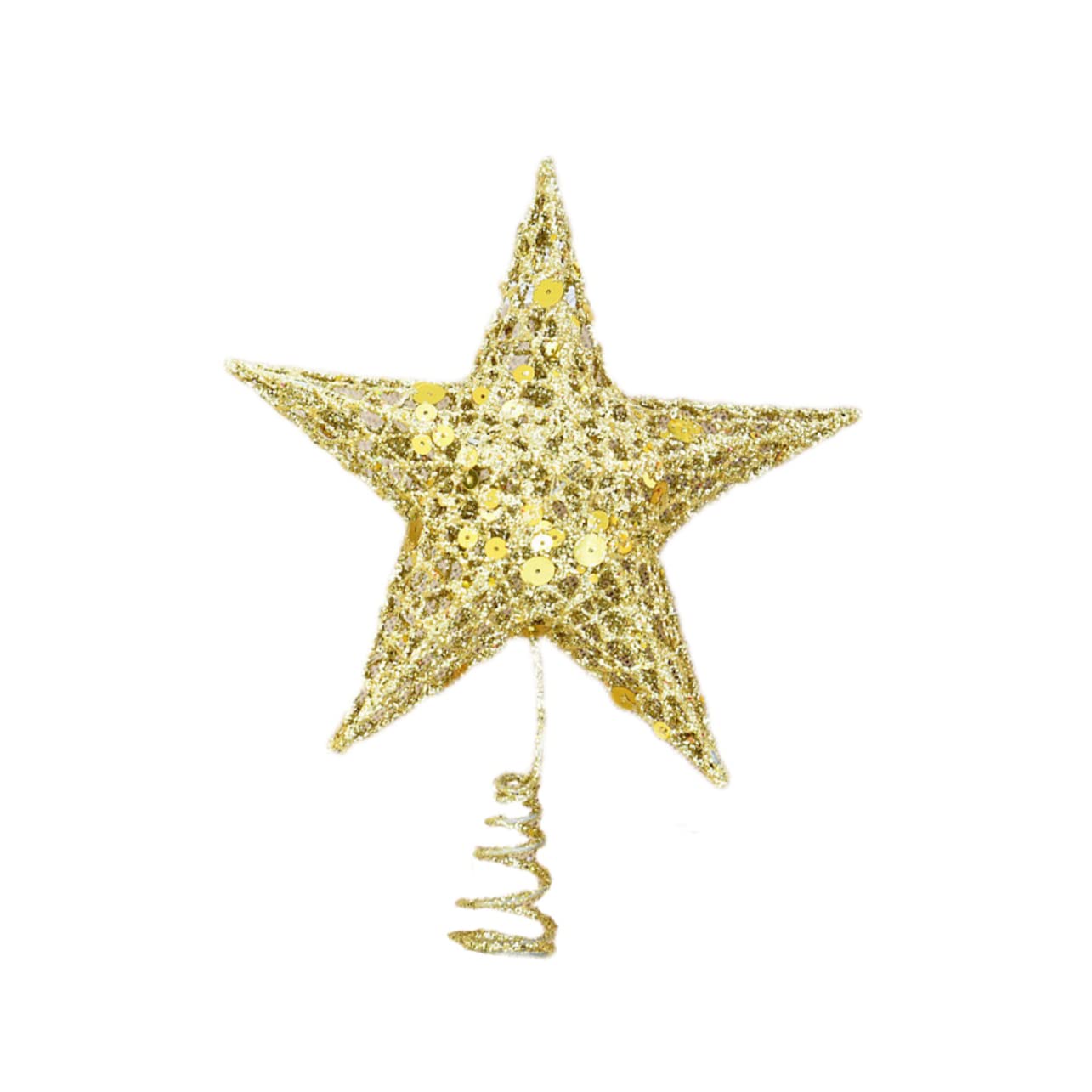 PRETYZOOM 2St Funkelnde Weihnachtsbaumspitze Weihnachtsbaum-Sternspitze Ornament Glitzernde Weihnachtsbaumspitze Stern Baumspitze vertikal Zylinder Metall Dekorationen