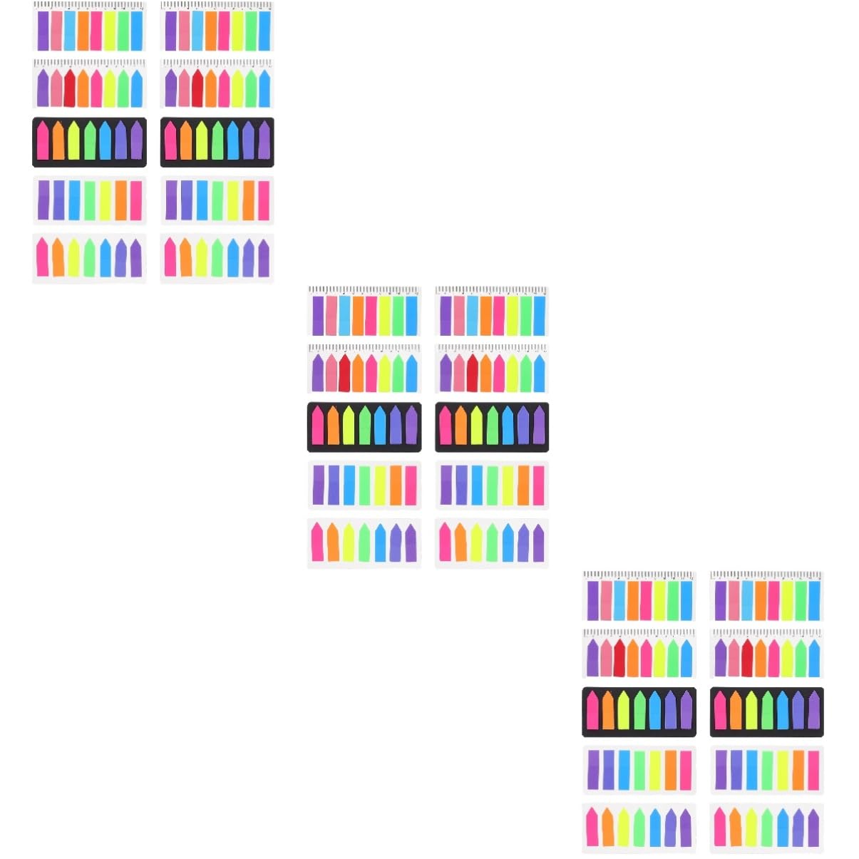MAGICLULU 30sets Linguette Adesive Colorate Per Libri Segnapagina Fluorescenti Facili Da Usare e Portatili Per Annotazioni e Studio Materiale Resistente e Duraturo Confezione Pratica Per