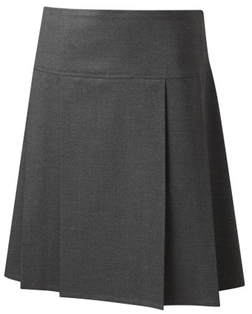 School Uniform Senior Drop Waist Pleated Skirt Grey 28"/20