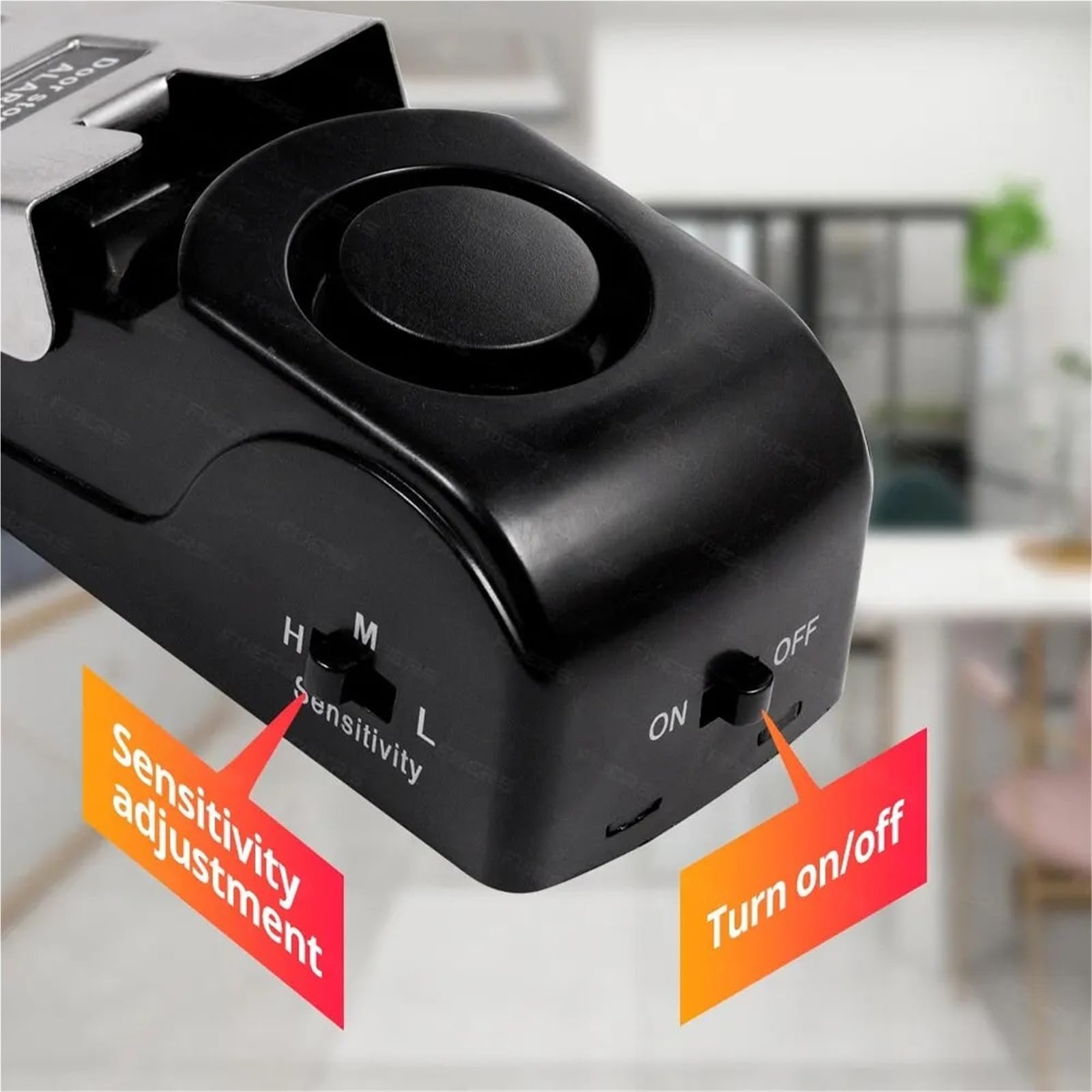 Tope Para Puerta Con Alarma Paquete de 2 alarmas tope puerta inalámbricas 120 dB