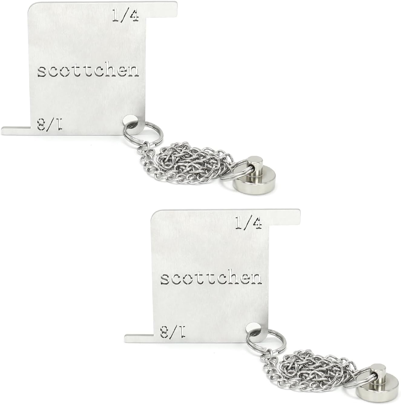 SCOTTCHEN Bench Grinder Safety Gauge, Stainless Steels Bench Grinder Safety Scale with Anti-lost Magnet-2 Pack