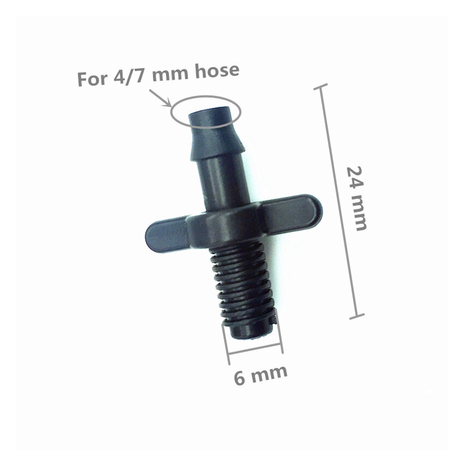 Schlauchverbinder 400 Stück Shunt-Barb-Anschlussschnittstelle, Gewinde-PVC-Rohradapter, Serie for Gartenpflanzen-Bewässerungssystem, 4/7 mm Schlauchanschluss
