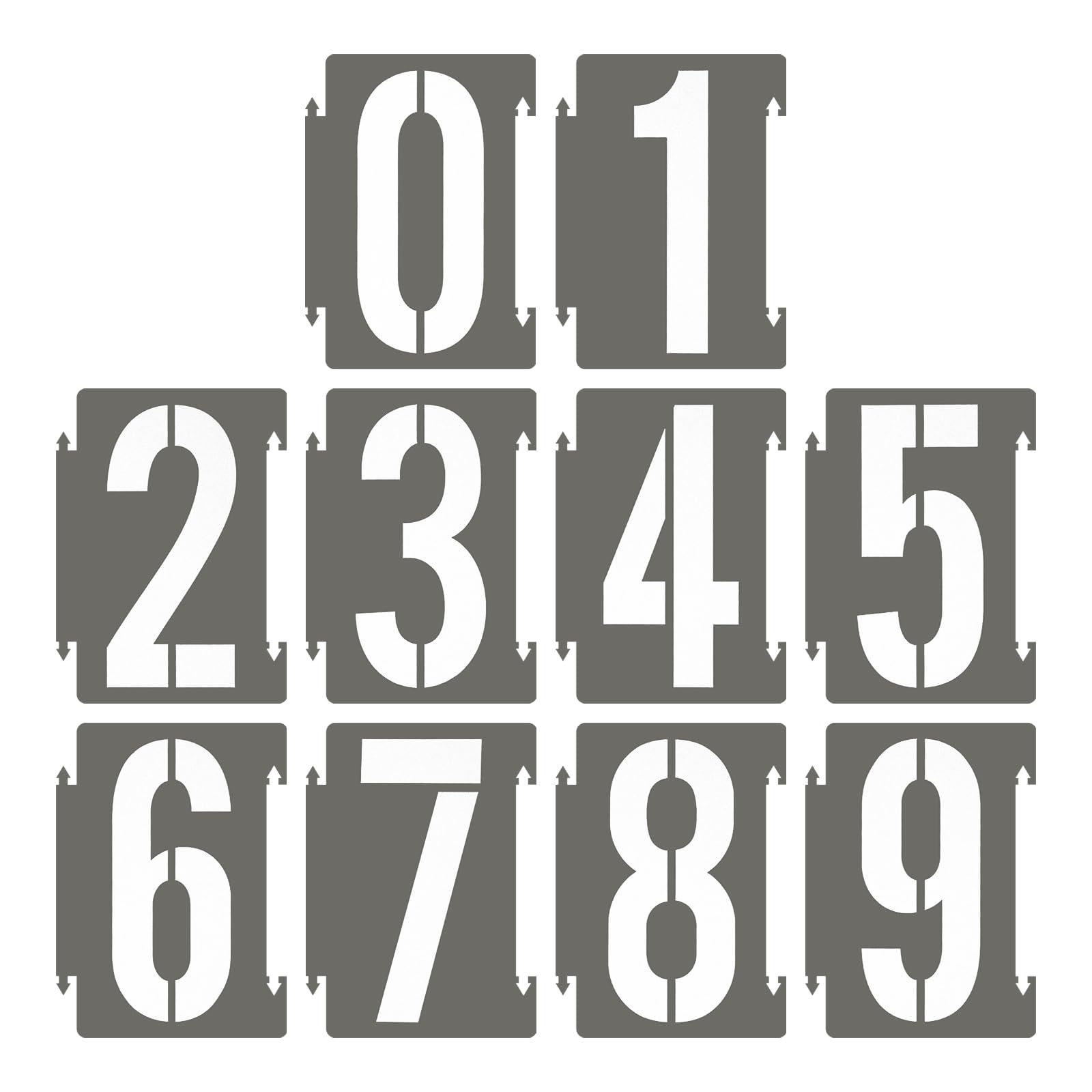 PATIKIL 20Pcs 12 Inch Large Number Stencils, 0-9 Address Number Stencil