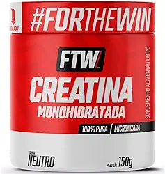 FTW Creatina Monohidratada 100% Pura - Explosão de Energia, Força e Resistência - Absorção Rápida para Ganho de Massa e Performance - Pote 150g