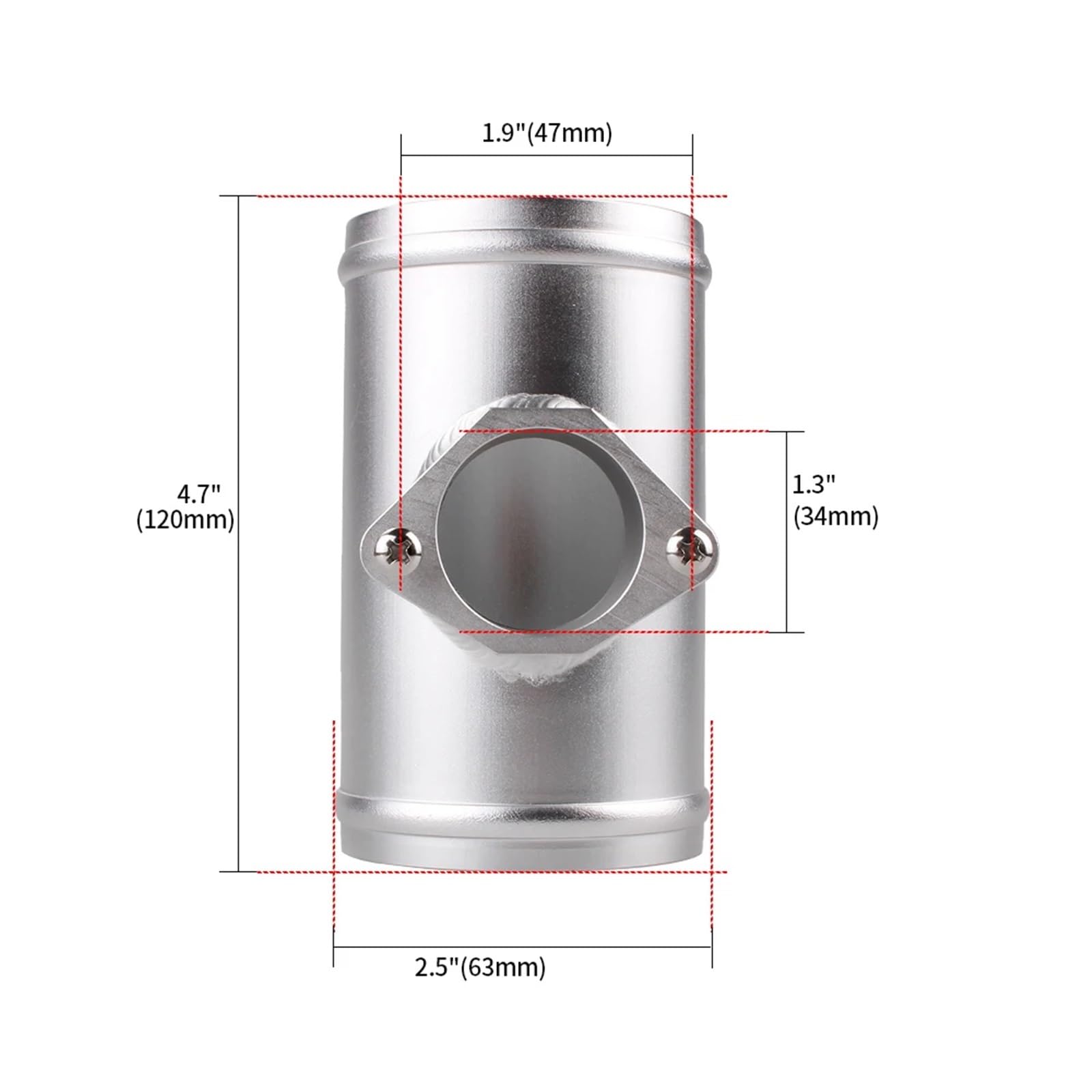 Czujnik przepływu powietrza 2,5"/2,75"/3" Uchwyt czujnika przepływu powietrza Pasuje do Cadillaca Pasuje do Volkswagena Adapter miernika przepływu powietrza RS-MAF009(70mm)