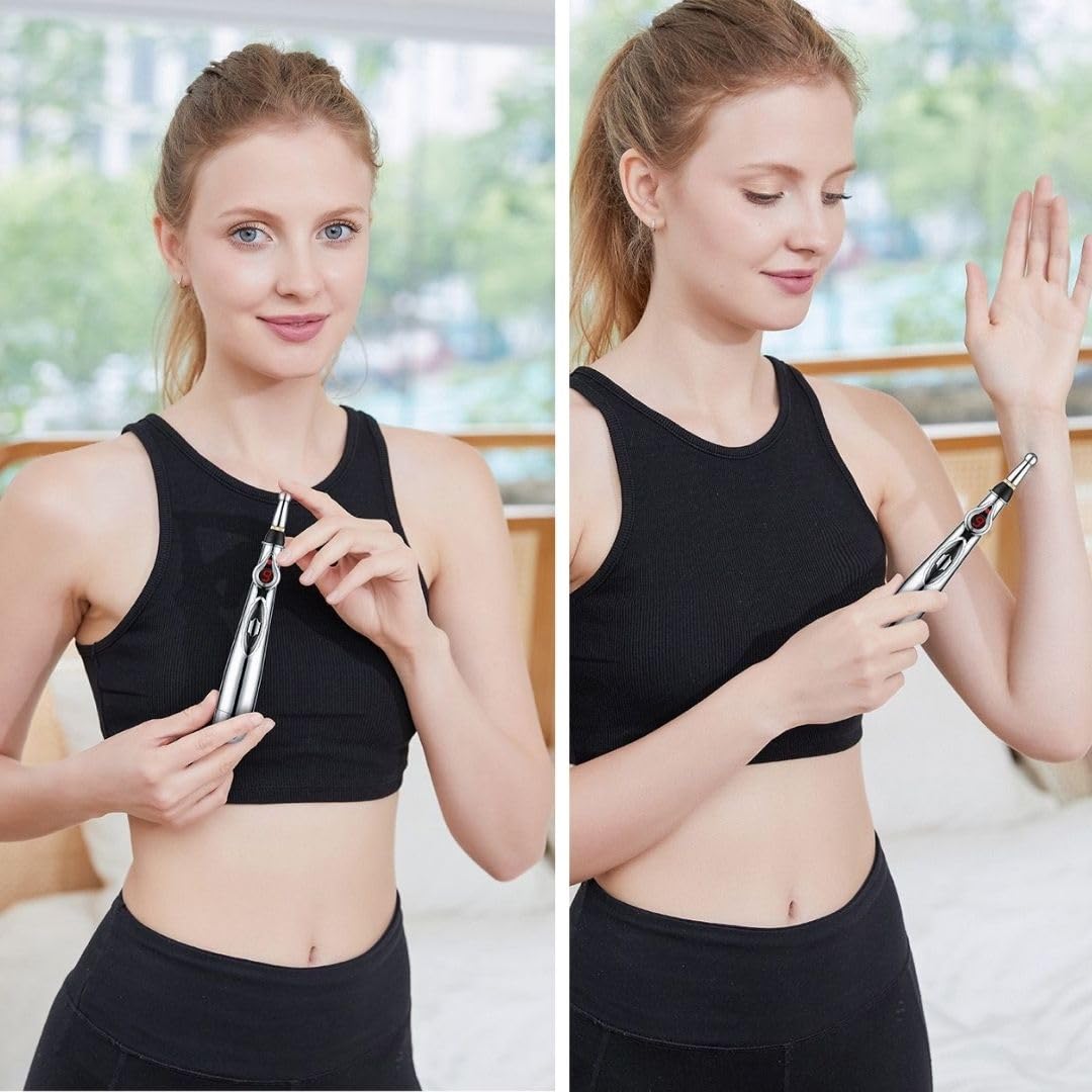 NEURAVA Impuls-Stift Elektronischer Akupunkturstift 5 in 1, tragbarer Meridian-Massagestift zur Schmerzlinderung und Muskelheilung