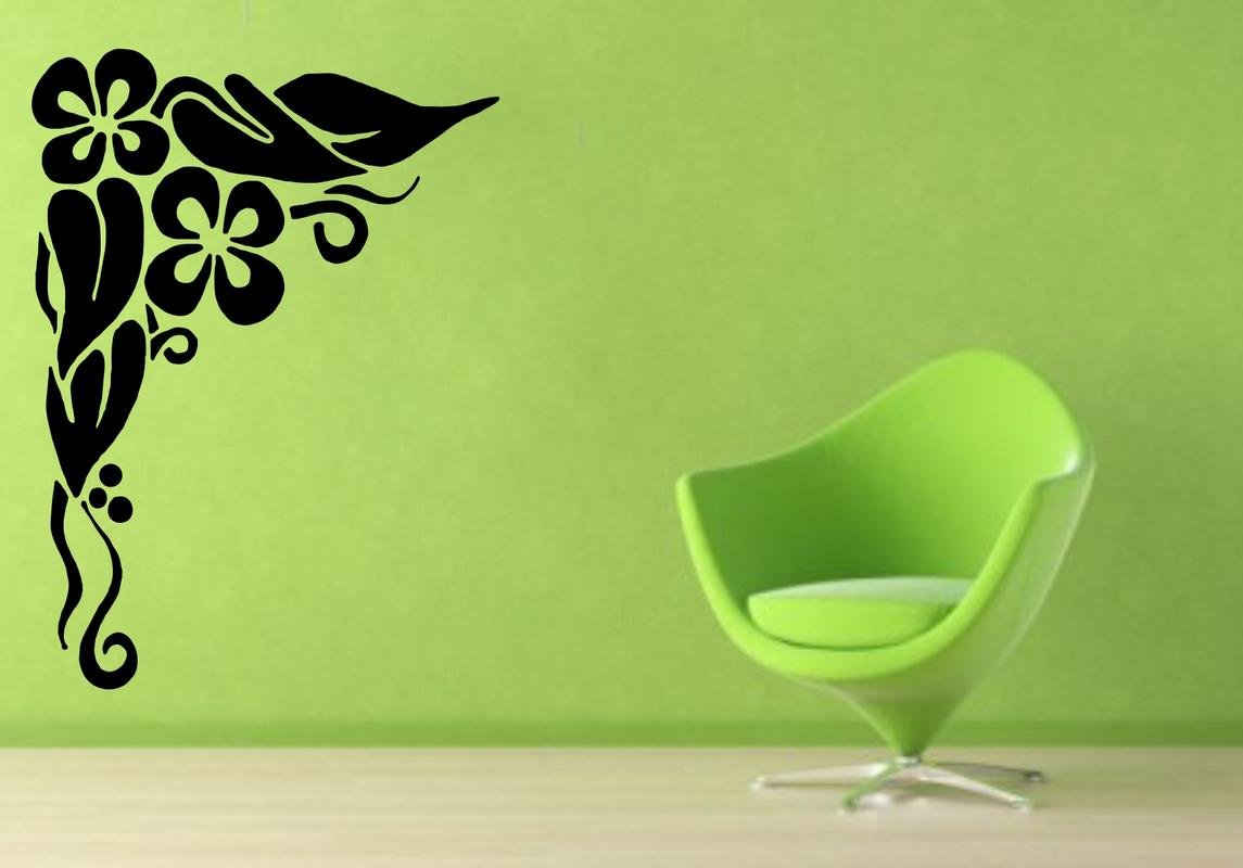 Buy Sticker Studio Floral Side Design Wall Sticker & Decal (PVC Vinyl