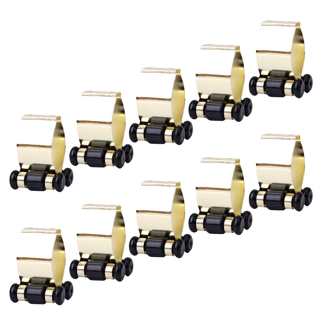 Tongina Pack 10 Sturdy Metal Pool Cue Clips Holder Replacement Billiards Cue Clips for Cue Racks, or usesd for Fishing Rod Storage Rack