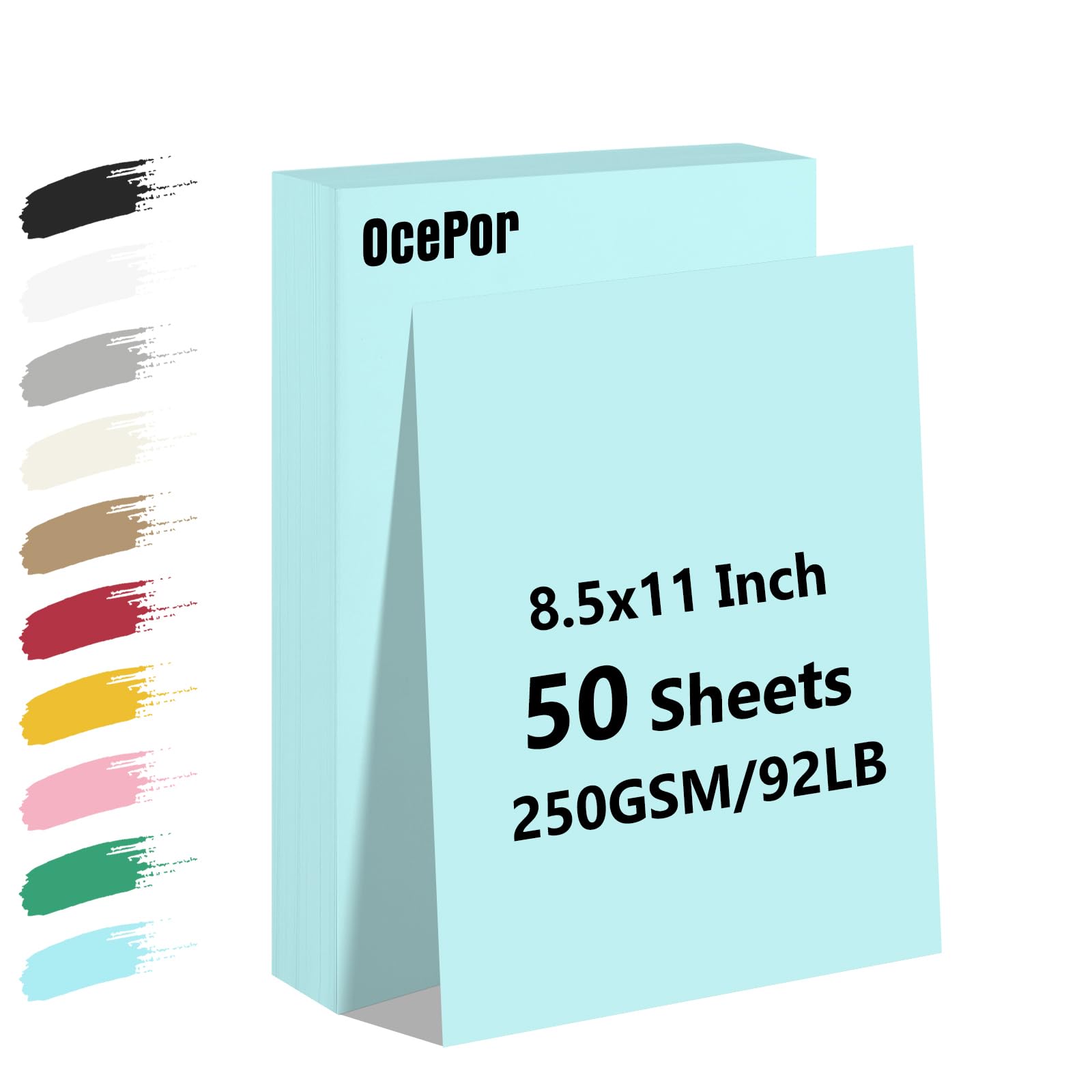 Amazon.co.jp: ブルー厚紙用紙50枚、カラープリンター用紙8.5 x 11