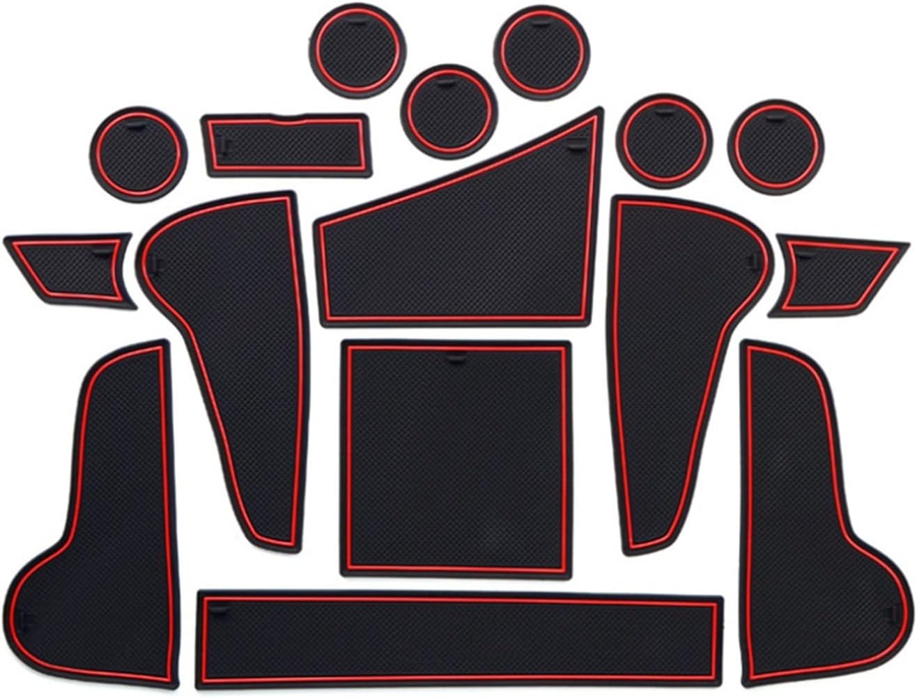 Car Interior Dcoration Mat Anti-Slip Gate Slot Cup Mat for Q7 4M 2016-2019 Rubber Coaster Accessories Cup Cushion Car Styling Stickers (White)