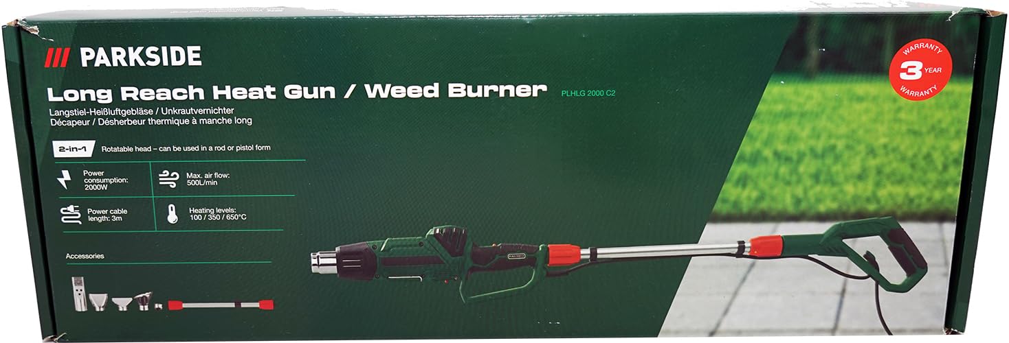 HEADNMORE® Bundle – PARKSIDE® 2 in 1 pistola ad aria calda per fughe PLHLG 2000 + portachiavi