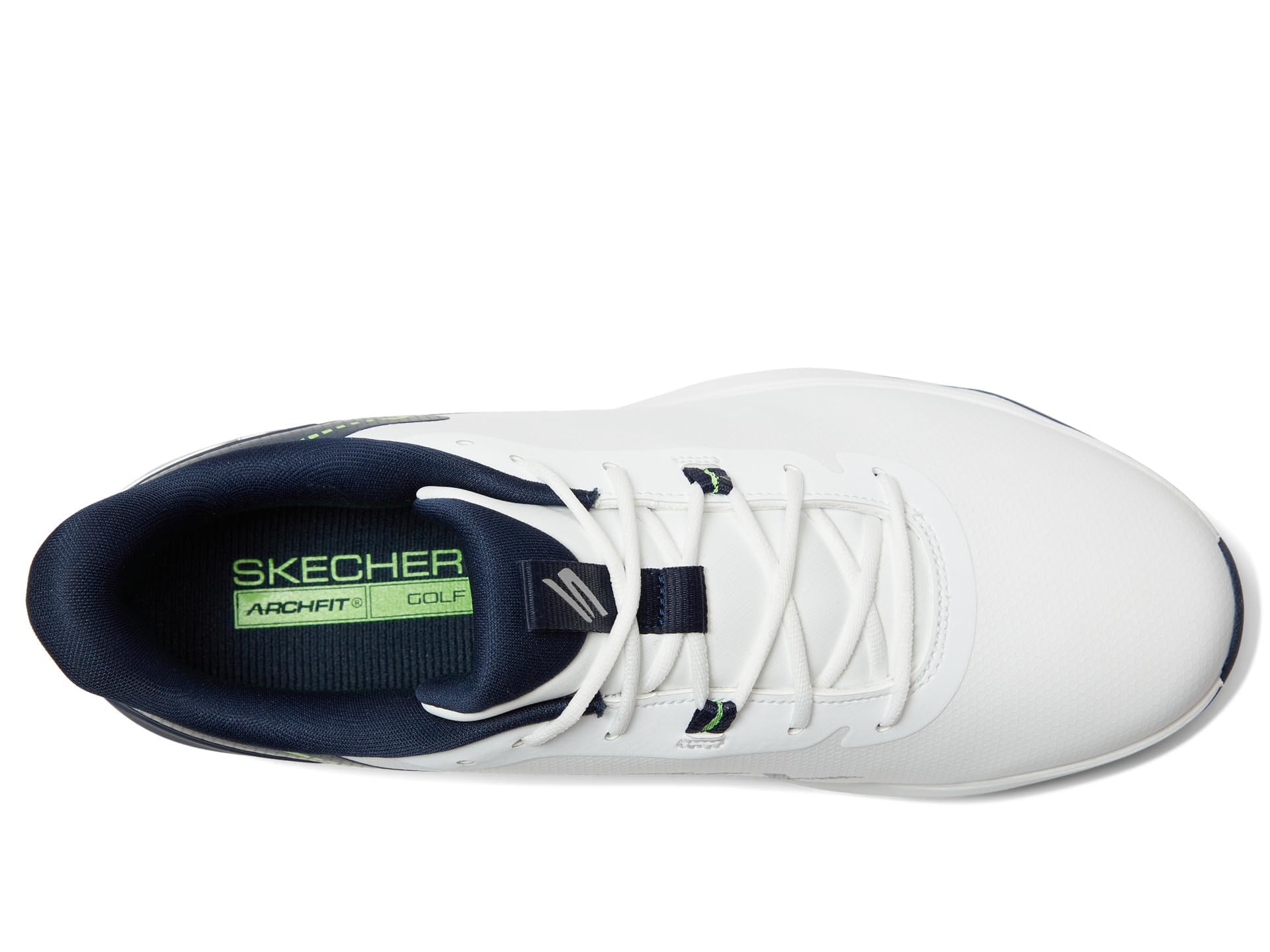 Skechers Golf Men's Vortex Rival Arch Fit Golf Shoe Sneaker, White/Navy, 11.5