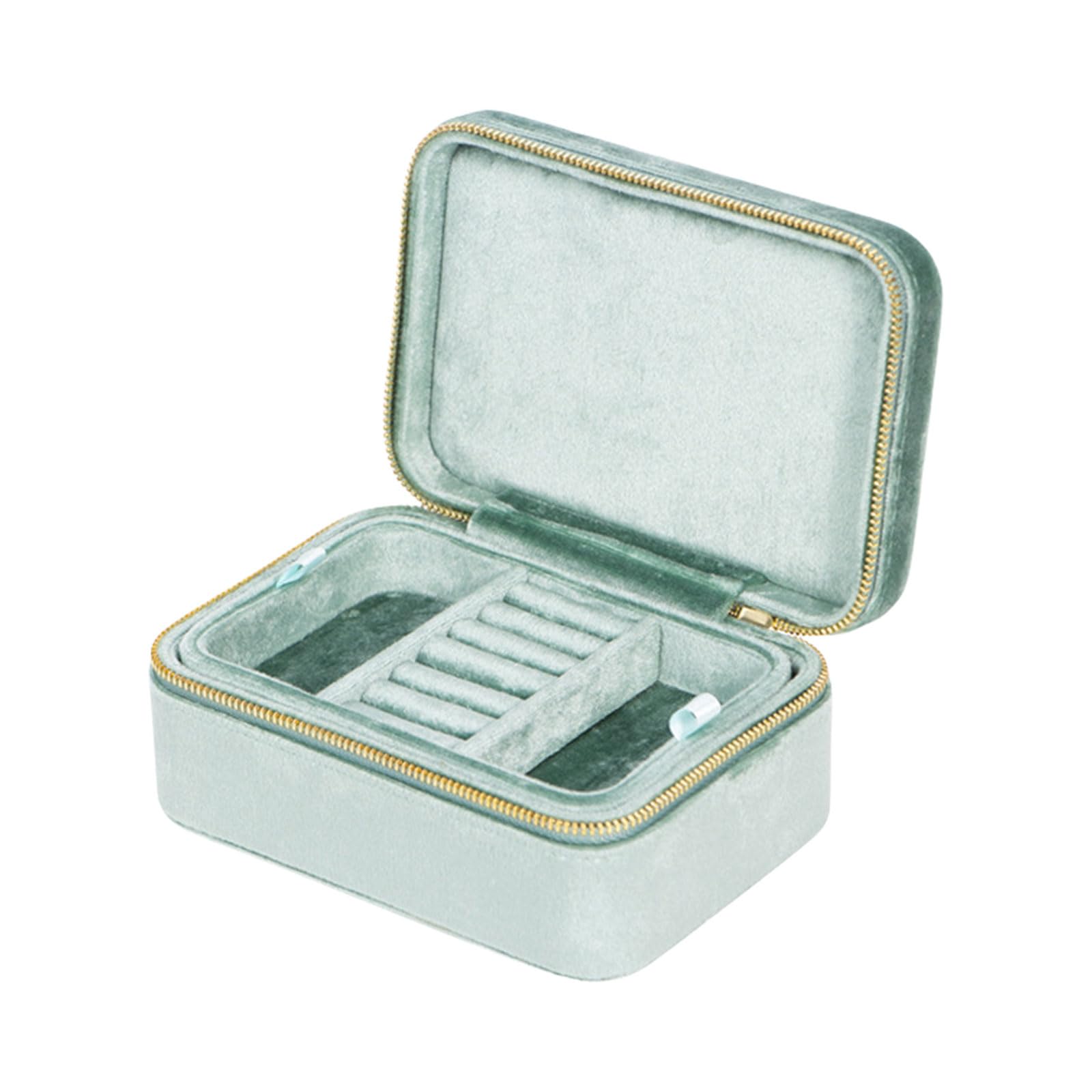 Jewelry Travel Case Soft Velvet Organizer Double Layer Necklace Box Luxury Jewelry Box for storing rings or necklaces, フリーサイズ
