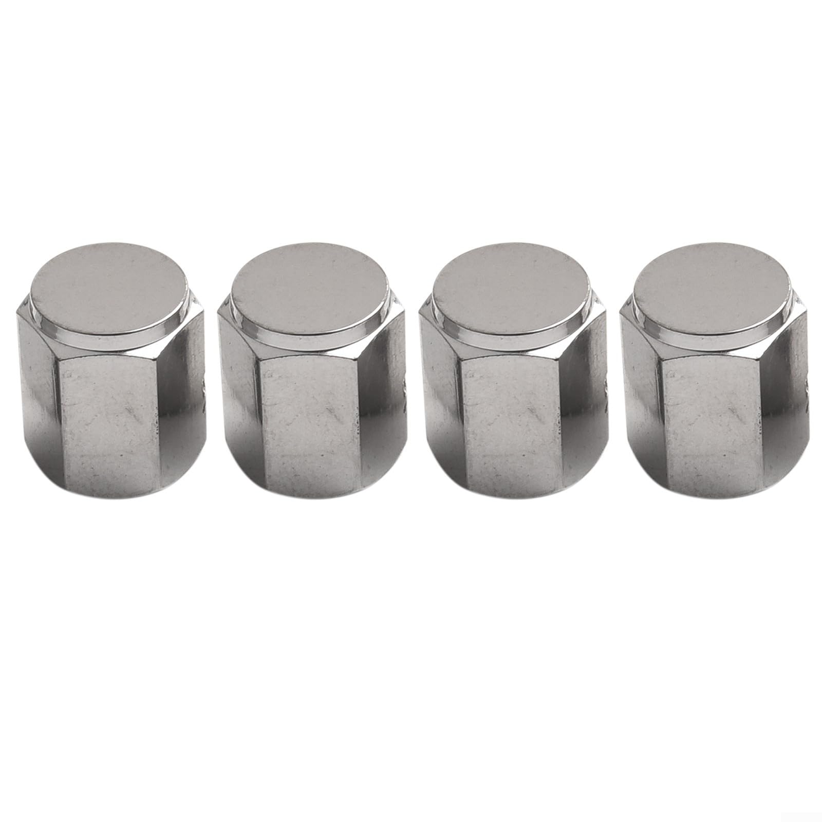 4 PCS Stainless Steel Tire Valve Cap OEM 90942-A5006, Silver Air Pressure Cap for CT200h ES350 RX350 LX570 IS350 Models