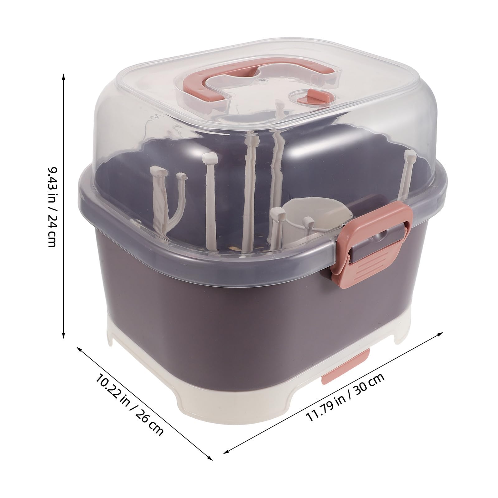 DECHOUS Organizador de Biberones con Tapa para Secado y Almacenamiento Multiusos en Cocina