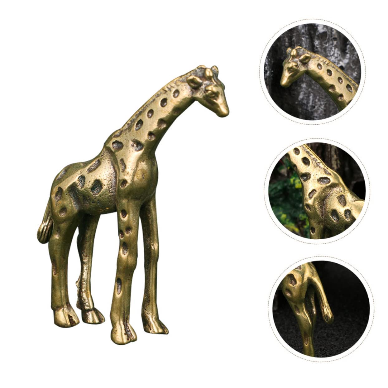 Amazon.co.jp: Luxshiny 装飾品 ゴールド 装飾 動物 彫像 絶妙な 動物