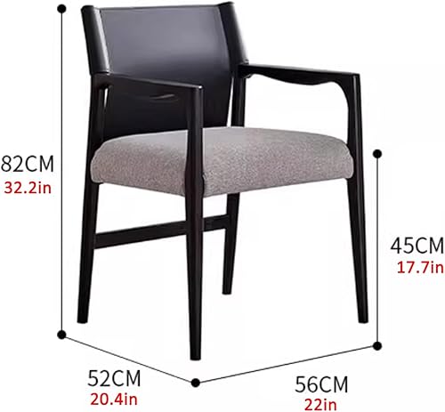 Miniatura 2 de Dining Chairs with backrest, Upholstered Kitchen Chair, Vintage Country Dining Chairs Set Wood Kitchen Chair, Armrests Optional(with armrests,4PCS)
