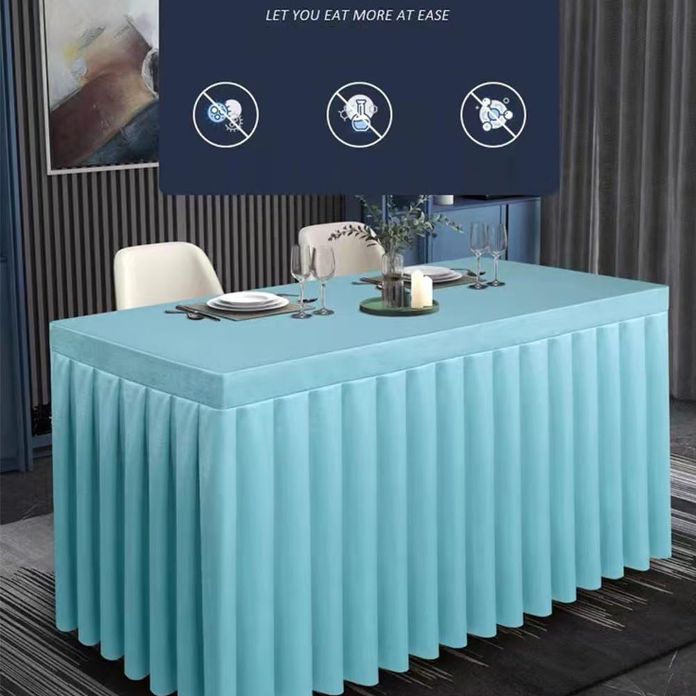 Tafelkleed met rok crème - plissé - CB085 - De Leverancier voor de Horeca