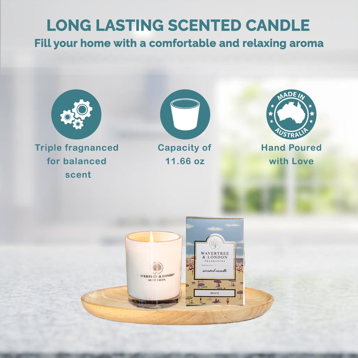 Amazon.com: Wavertree & London Organic Beach Scent Soy Wax Candle