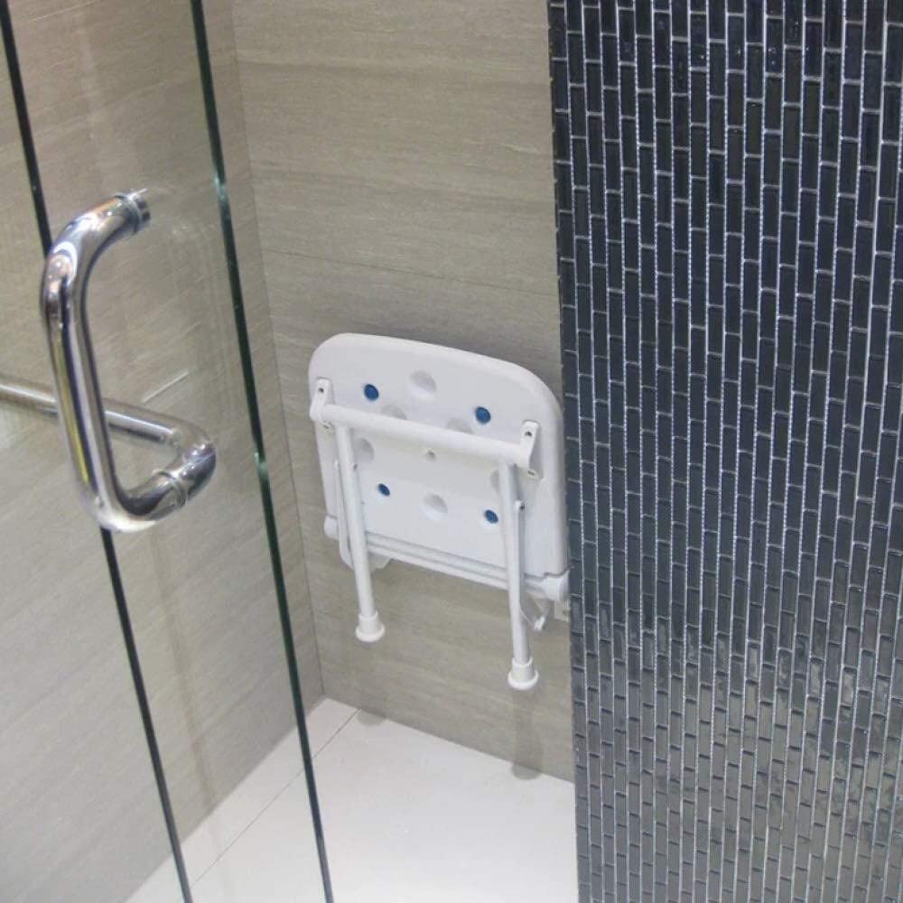Taburete Plegable Montado en la Pared Asiento de Ducha con Patas Baño para Ancianos Discapacitados Máximo 150 Kg/Azul