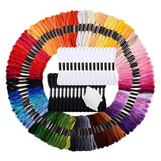 Friendship Bracelet String Kits, 100 Colors Embroidery Floss and 15 Skeins White & 15 Skeins Black Color, 10 Pcs Plastic Floss Bobbins for Cross Stitch Threads Bracelet Yarn Craft Floss