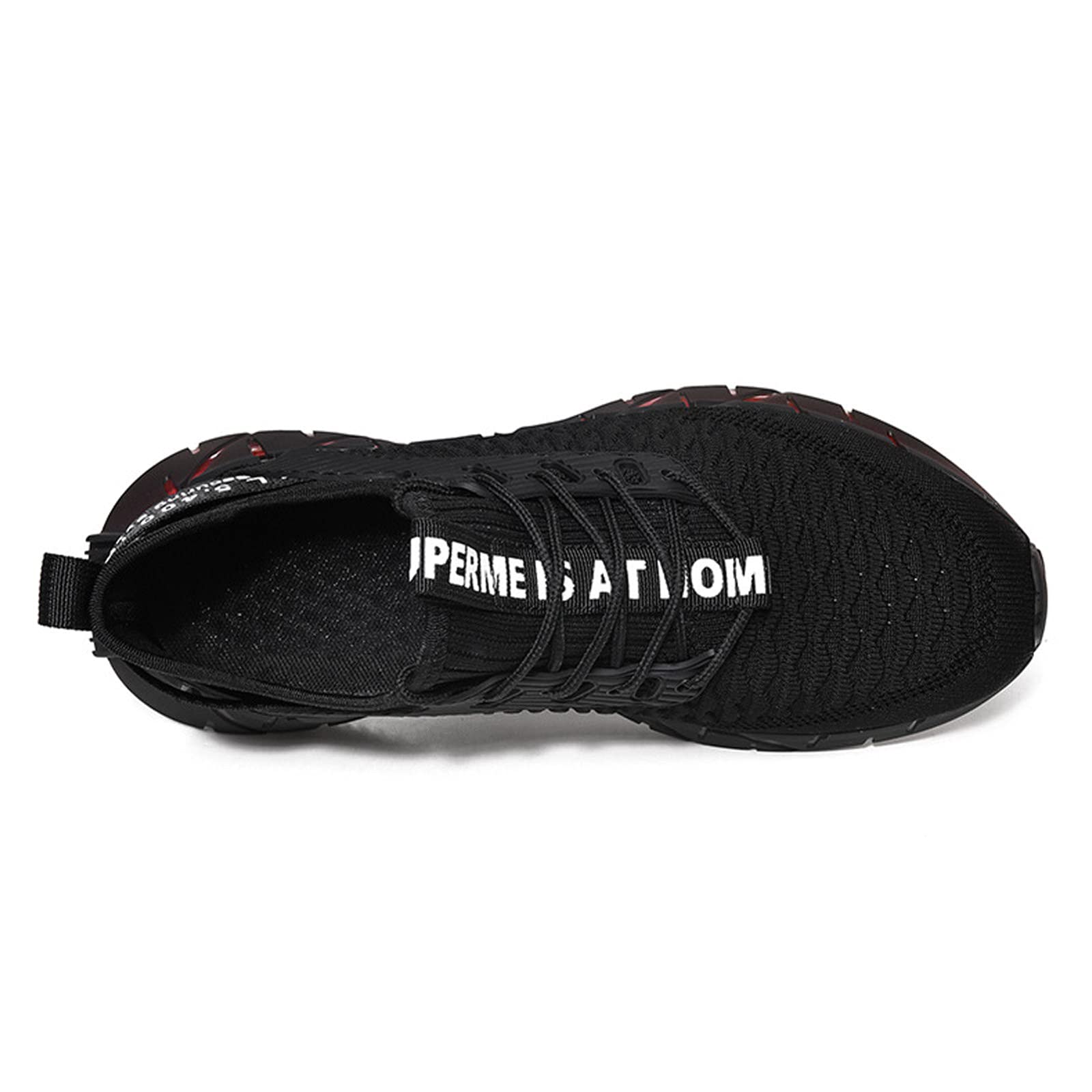 BSTL Mens Lightweight Trainers Running Shoes Reathable Casual Walking Shoes Fitness Athletic Sneakers,Black-44