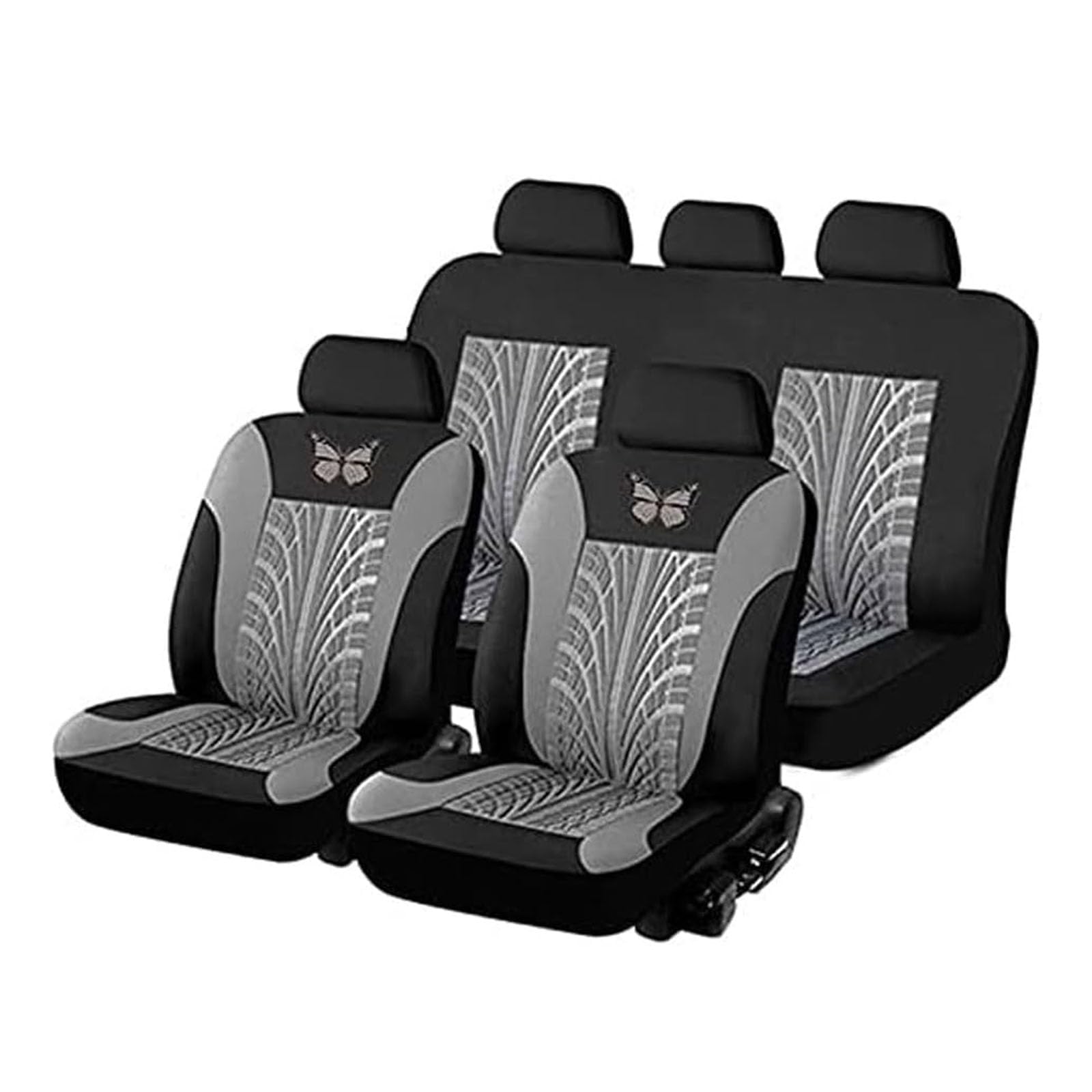 Voiture Ensembles De Housses Siège pour Seat Arona KJ 2018-2024, Housses De Siège Avant Et Arrière Antidérapant Accessoire, C/Grey