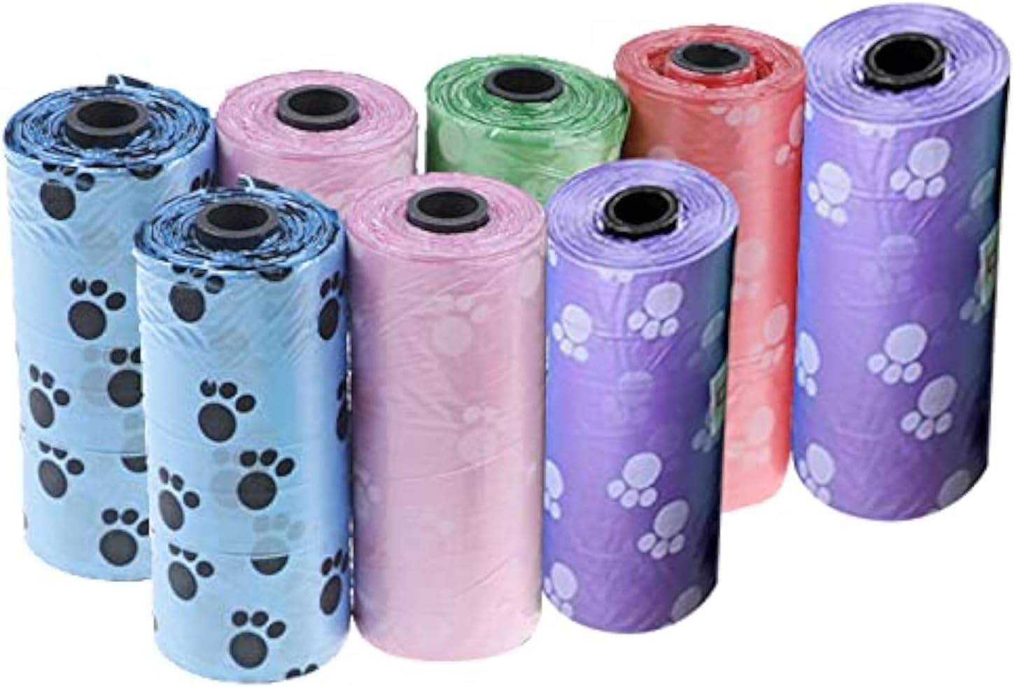 PETS EMPIRE 8 Roll Dog Poop Bags Extra Thick and Strong Leak Proof Poop Bags for Dogs(Multicolor) Unscented Waste Bag 120 Counts