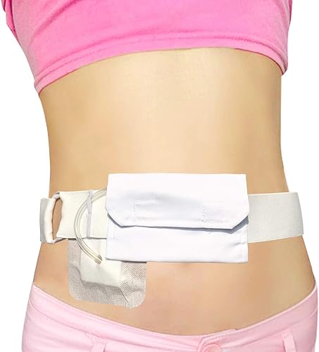 Suministros de tubo de PEG - Juego de cinturón y soporte para tubo de alimentación elástico para adultos y mujeres - Accesorios para ostomía -