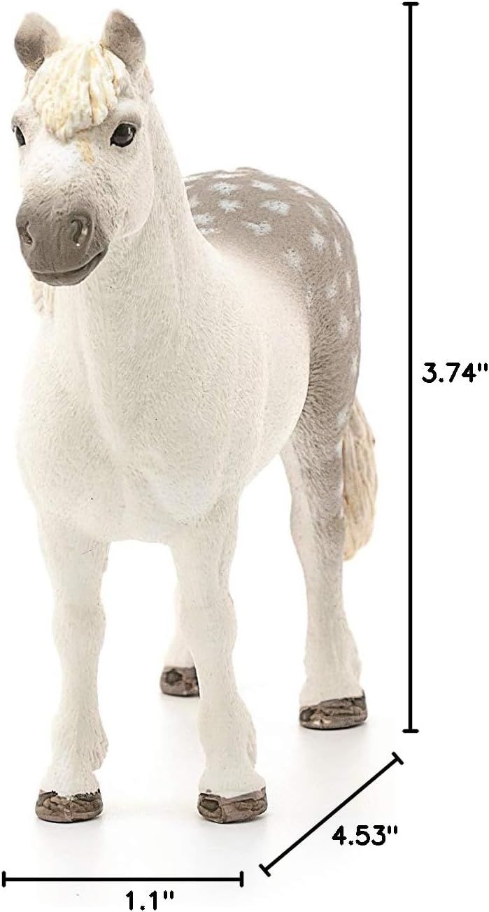 Schleich Farm World, Farm Animal Horse Toys for Kids and Toddlers, Welsh Pony Stallion Toy Figurine, Ages 3+