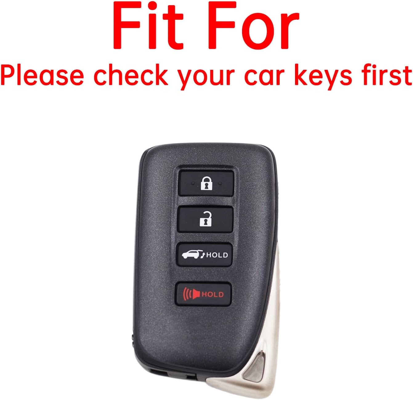 for Lexus Key Fob Cover Compatible with Es350 Rx350 4 Button with Keychain